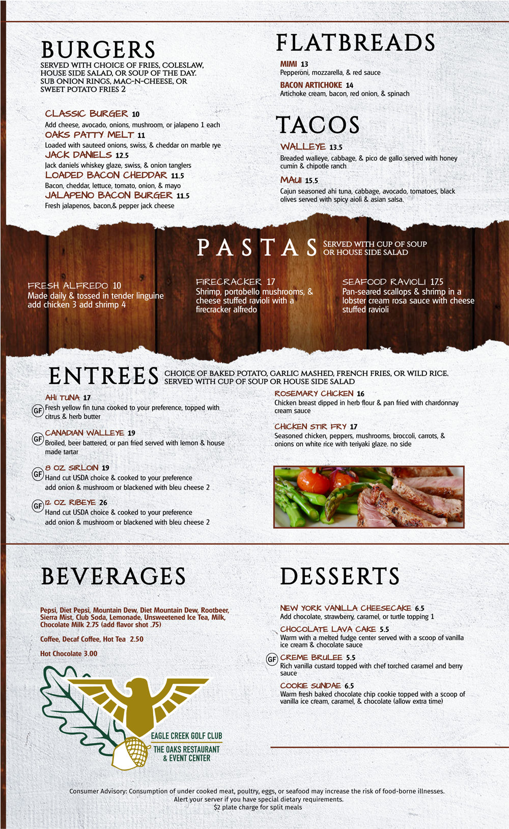 The Oaks June 2020 Menu p.2
